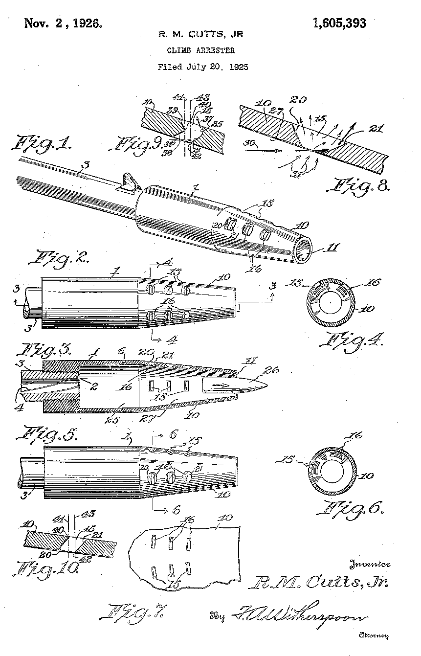 Diagrams from Cutts' Patent No. 1605393