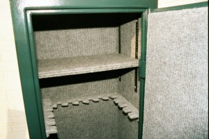 Interior showing storage notches