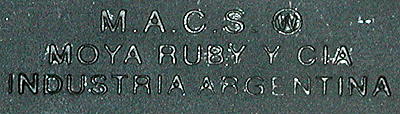 MACS Slide Markings, Left Side