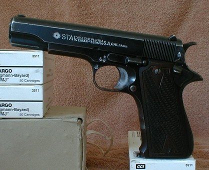 Star Model A Pistol, Caliber 9mm Largo